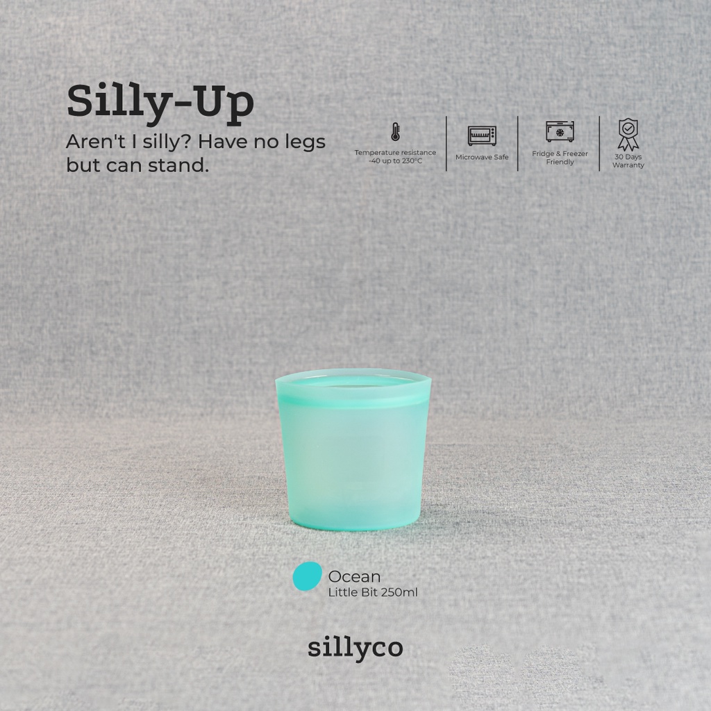 Sillyco - Silly-Up Four Little Bits - 4pcs - Standing Reusable Silicone Food Storage - Sillybag / Sillyup / Silly Up