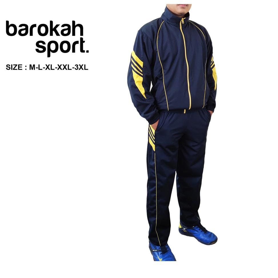 SALE barokah sport/fashion pria/Jaket olahraga stelan/set olahraga jaket celana/jaket training/jaket