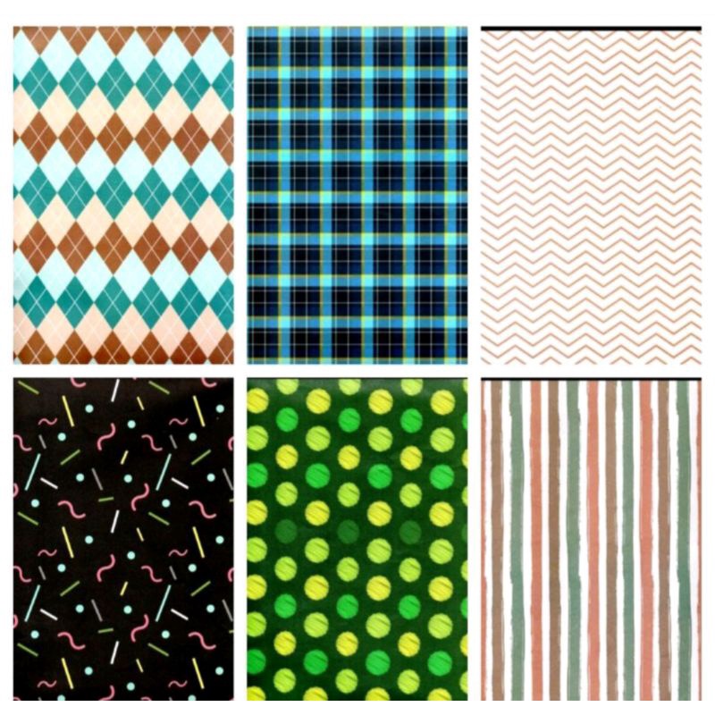 

KERTAS KADO JUMBO SANWA MOTIF POLKADOT ONDE KOTAK SALUR LURUS LINE SEGITIGA ZIGZAG