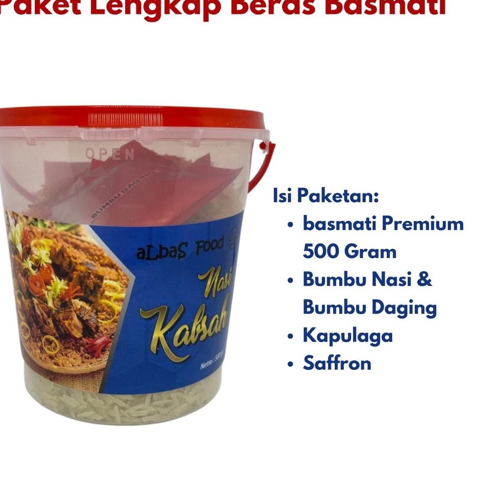 

♪ Beras Basmati dan Bumbu aLBaS Untuk Nasi Mandi, Kebuli, Briyani Masakan Khas Timur Tengah Untuk 7 Porsi ➩