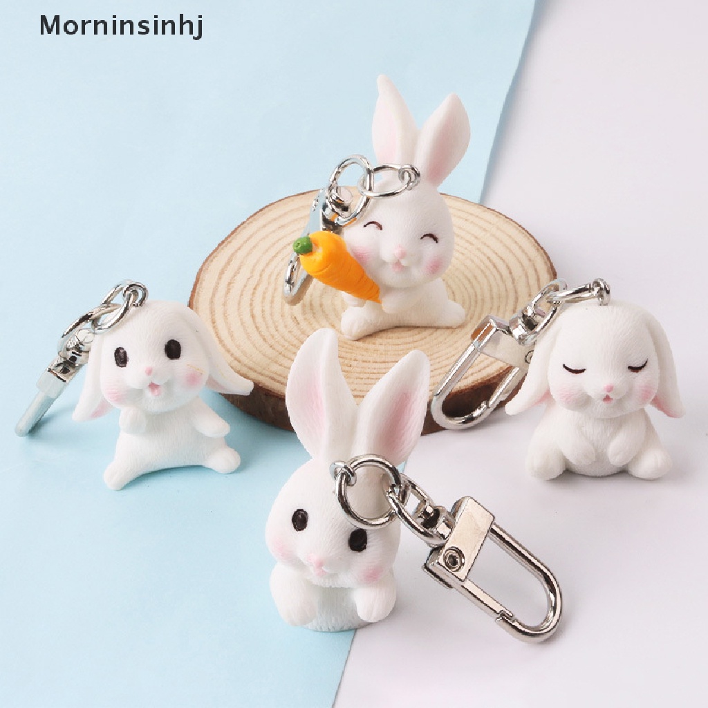 Mornin Liontin Hewan Kelinci Lucu Keychain Keyring Untuk Wanita Pria Anak Kartun Tas Mobil Earphone Box Perhiasan id