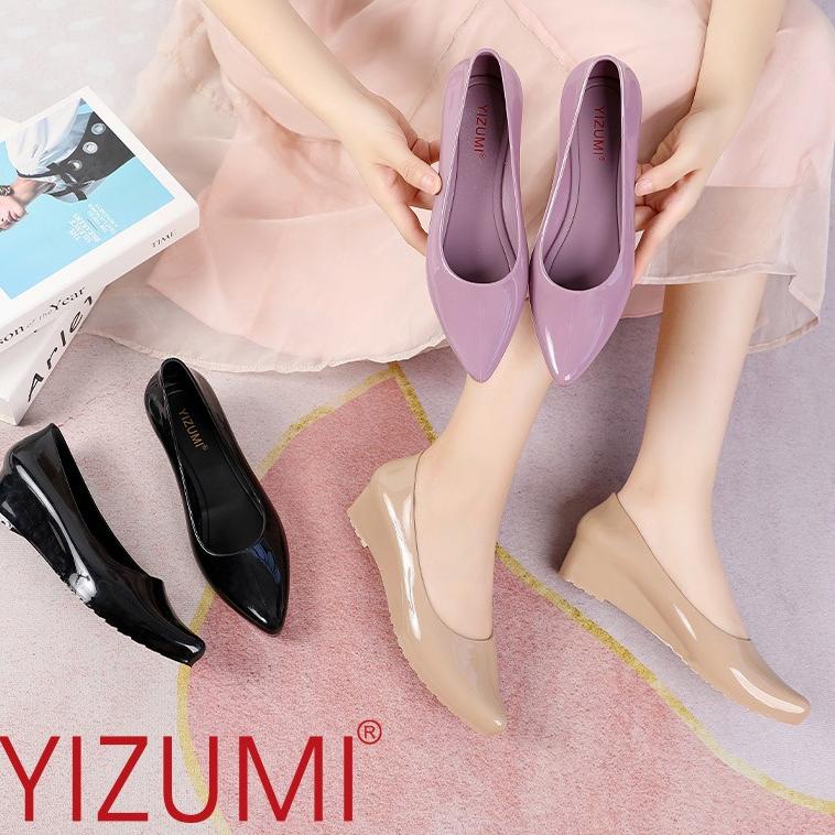 BEST SELLER Sepatu Jelly Wanita Wedges | Sepatu Kerja Wanita Yizumi l L5005