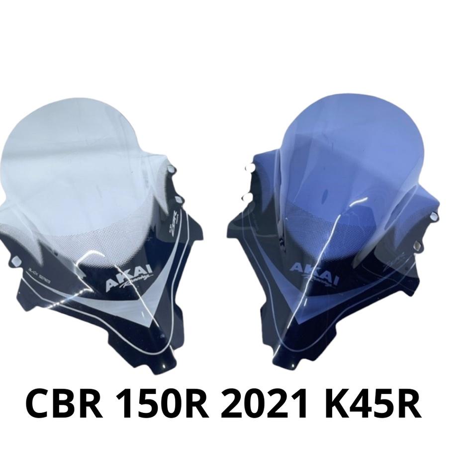 ✔ Visor Cbr 150r K45R 2021 Windshield Cbr 150r K45R Winshield Cbr150r 2021 Akai Racing Black Series