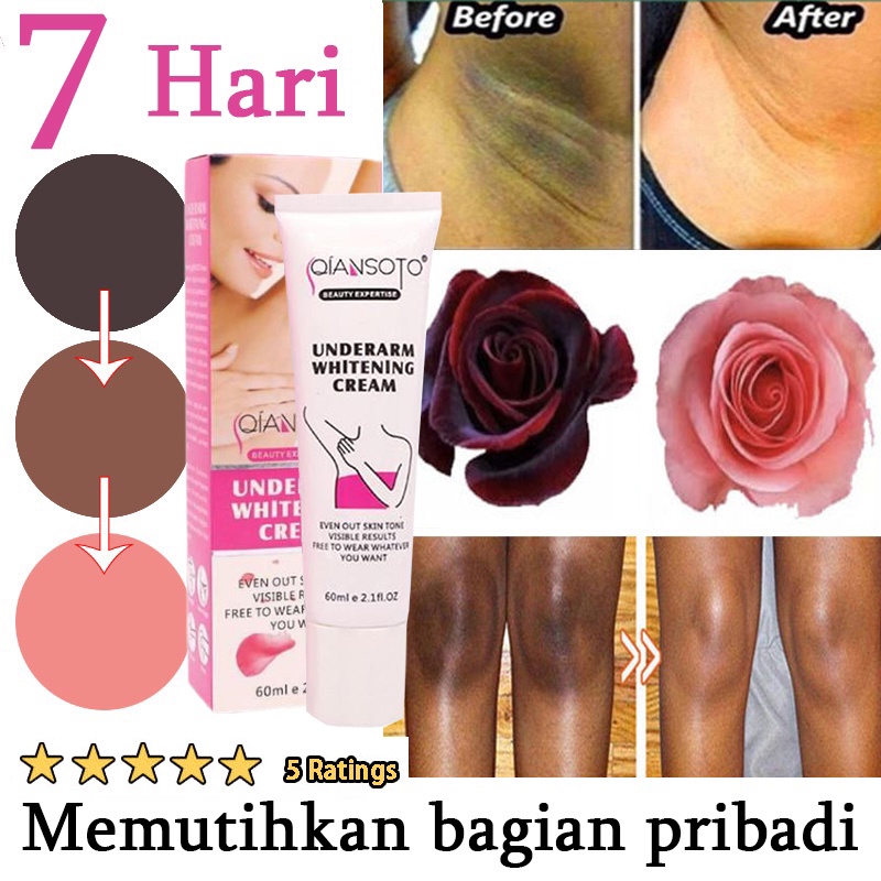 【Barang spot】Krim Pemutih Ketiak /Selangkangan/Bokong Ampuh Cream Memutihkan Ketiak Pemutih Ttubuh Body Perawatan Kulit Pelembab Mencerahkan Warna Kulit Whitening Body Bikini Buttocks Aarmpit Lotion Handbody Moisturizing