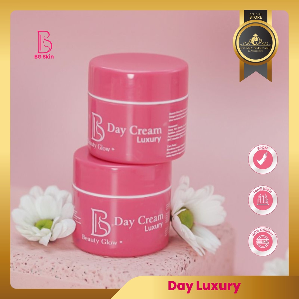 DAY CREAM LUXURY WHITENING BG SKIN Skincare Krim Siang Pelambab Moisturizer Beauty Glow