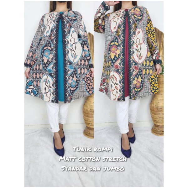 TUNIK HARGA MURAH/TUNIK ROMPI/TUNIK BATIK/TUNIK ROMPI BATIK/TUNIK BATIK KERJA/TUNIK KERJA MOTIF BATI