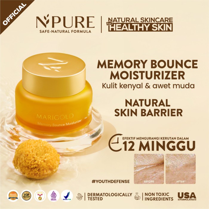 NPURE Marigold Memory Bounce Moisturizer Moisturiser Pelembab Wajah N'Pure