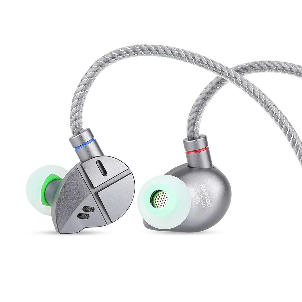 Raptgo Daun D01 10mm LCP Dynamic Driver HiFi Earphone CNC Aviation Aluminium 0.78mm 2pin Detachable raptgo hook x Headphones