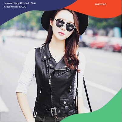 Rompi Kulit Motor Wanita Korea Terbaru