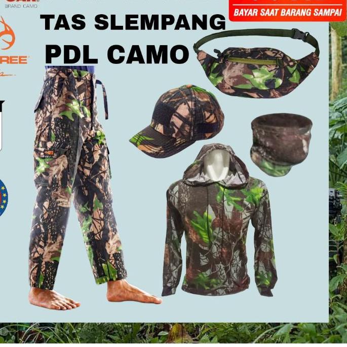 ⅍ setelan baju hunting berburu full set tas ~ celana camo pdl ♕