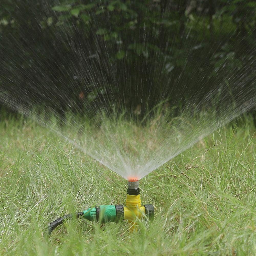 Sprinkler Agustina Setelan Pertanian Kuning Untuk Rocker Taman Dengan Double Outlet Fixing Bracket Jet Spinkler
