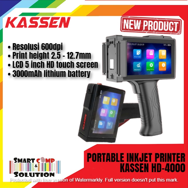 Smart Printer Kassen HD4000 / HD-4000 Portable Handheld Inject Printer