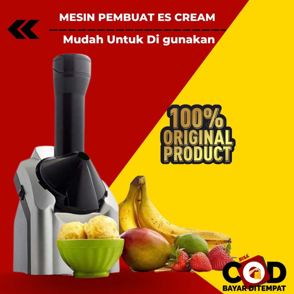 Mesin Alat Pembuat Ice Cream Portabel Ice Cream Fruit Maker Pembuat Mesin Es Krim Pembuat Makanan Penutup Beku