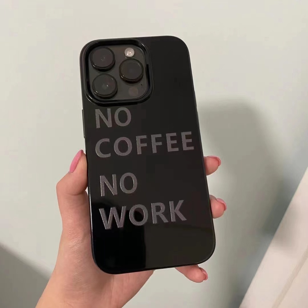 IPHONE Ins Kopi Inggris Cocok Untuk Iphone14 14pro 14plus 13 13mini 13pro 13prm iPhone12 7Plus 8Plus Xr XS 13 12mini Pro Max Empat Sudut Casing Ponsel Tahan Guncangan