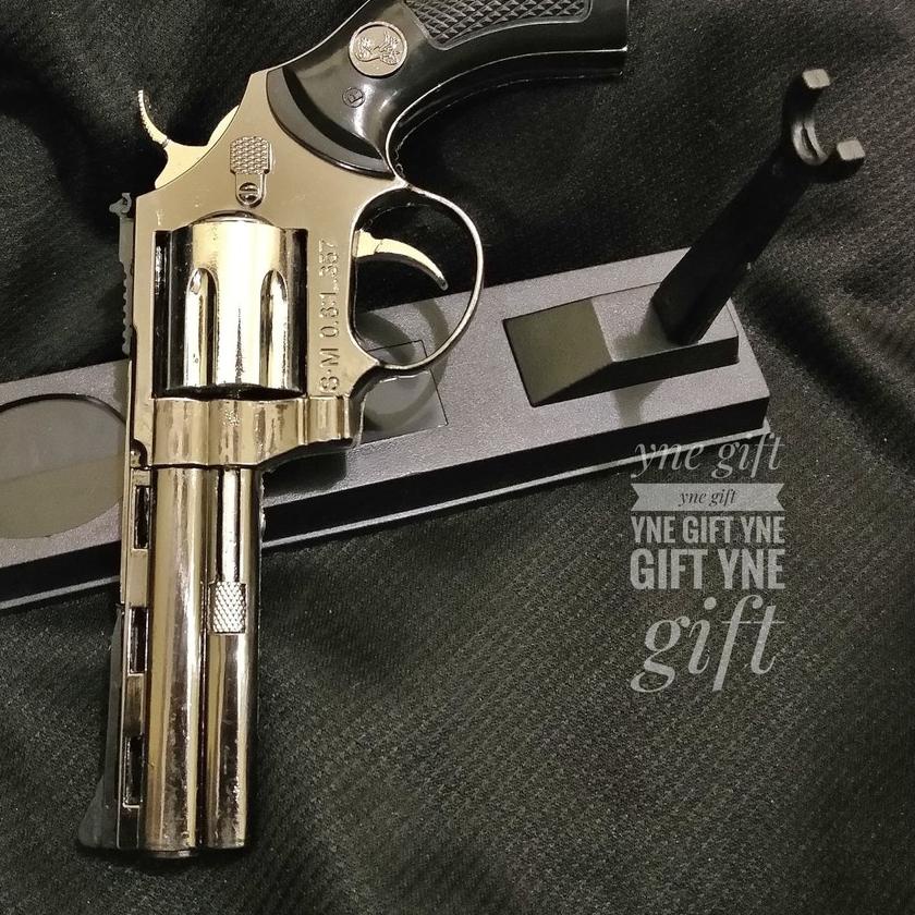 ➮ Super Murah Korek Api Pistol Revolver Magnum 357 Sedang ♙
