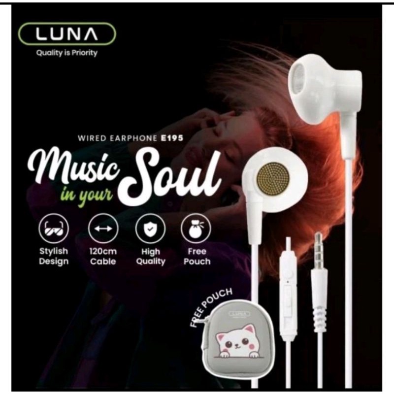 HF HANDSFREE EARPHONE LUNA E195