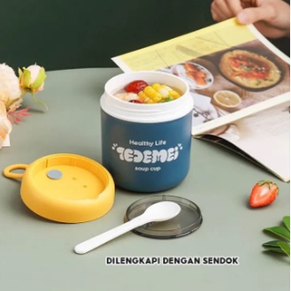 TOKO21--NEW KOTAK MAKAN KODE 6772 SOUP CUP /SEREAL/SUSU/KOPI PORTABLE 510 ML GELAS SOUP CUP