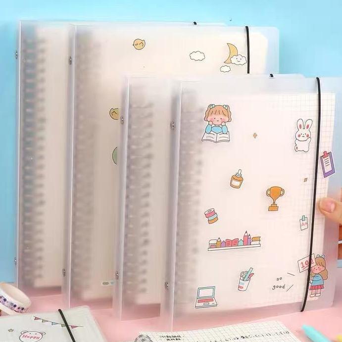 

T31 Binder B5 Transparan Aesthetic untuk Kuliah 26 Ring dan Binder A5 20 Ring Loose Leaf Bahan Plastik TREND TERKINI ⇖