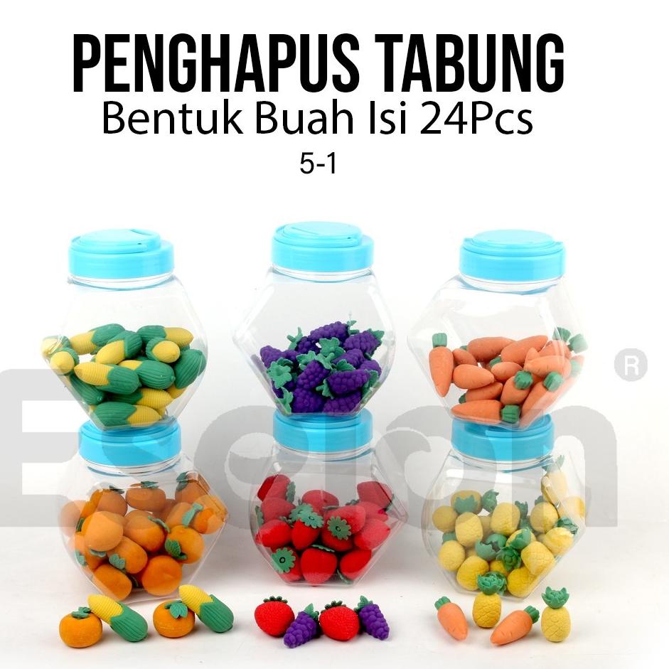 

T23 24pcs Penghapus / Penghapus Fancy / Penghapus buah / Penghapus (TOPLES) TERBARU ⇷