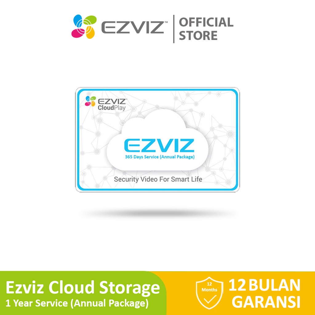 Ezviz CloudPlay Data Safety Secure  Storage Service 30 Days Yearly