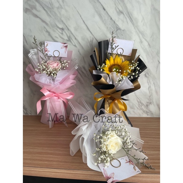 (Bunga Asli) buket bunga segar - buket bunga asli - buket matahari asli - buket mawar fresh - buket 