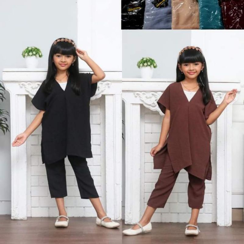 One Set Nagita Anak | setelan anak nagita Viral Kekinian Crincle Airflow