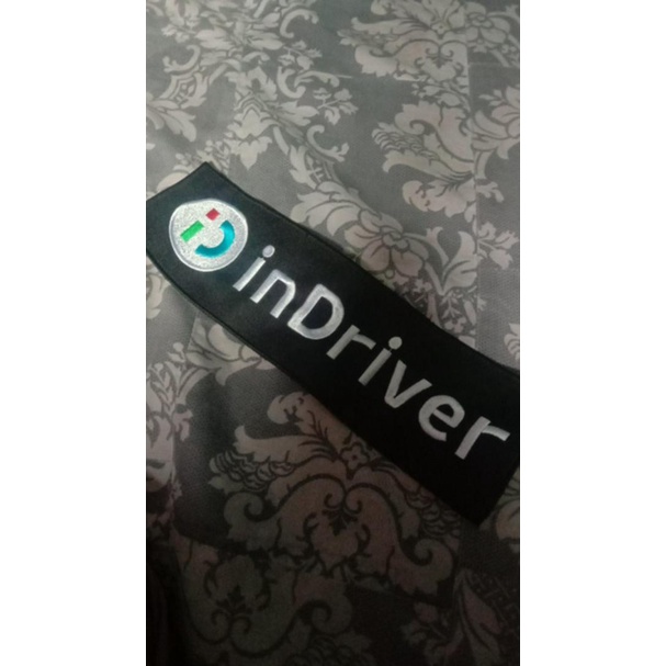 Emblem InDriver Blkang bgus Banget Logo InDriver Bordir Komputer Dasar Hitam