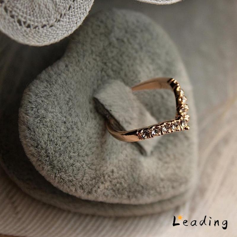 Cincin Model Simple Cincin V Shape Ring Fashion Gaya Korea Simple-Le