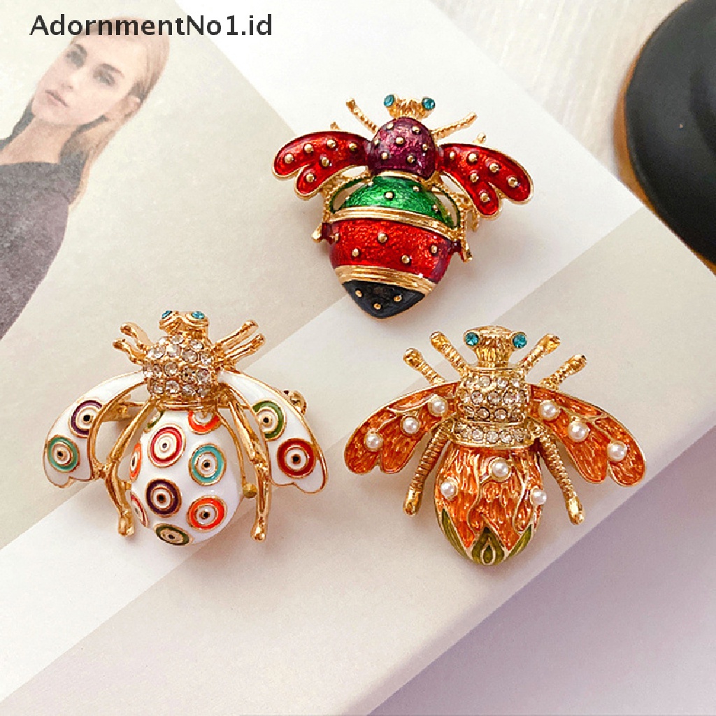 [AdornmentNo1] Bros Lebah Antik Pin Baroque Pearl Insect Brooch Untuk Lady Badges Lapel Pins [ID]