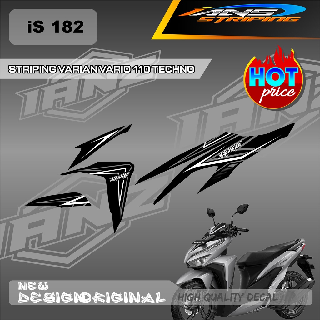 TERBARU STIKER STRIPING MOTOR HONDA VARIO TECHNO 110 VARIASI DESAIN WARNA / STIKER DECAL HONDA VARIO110 / DECAL KERETA HONDA VARIO TECHNO  IS182