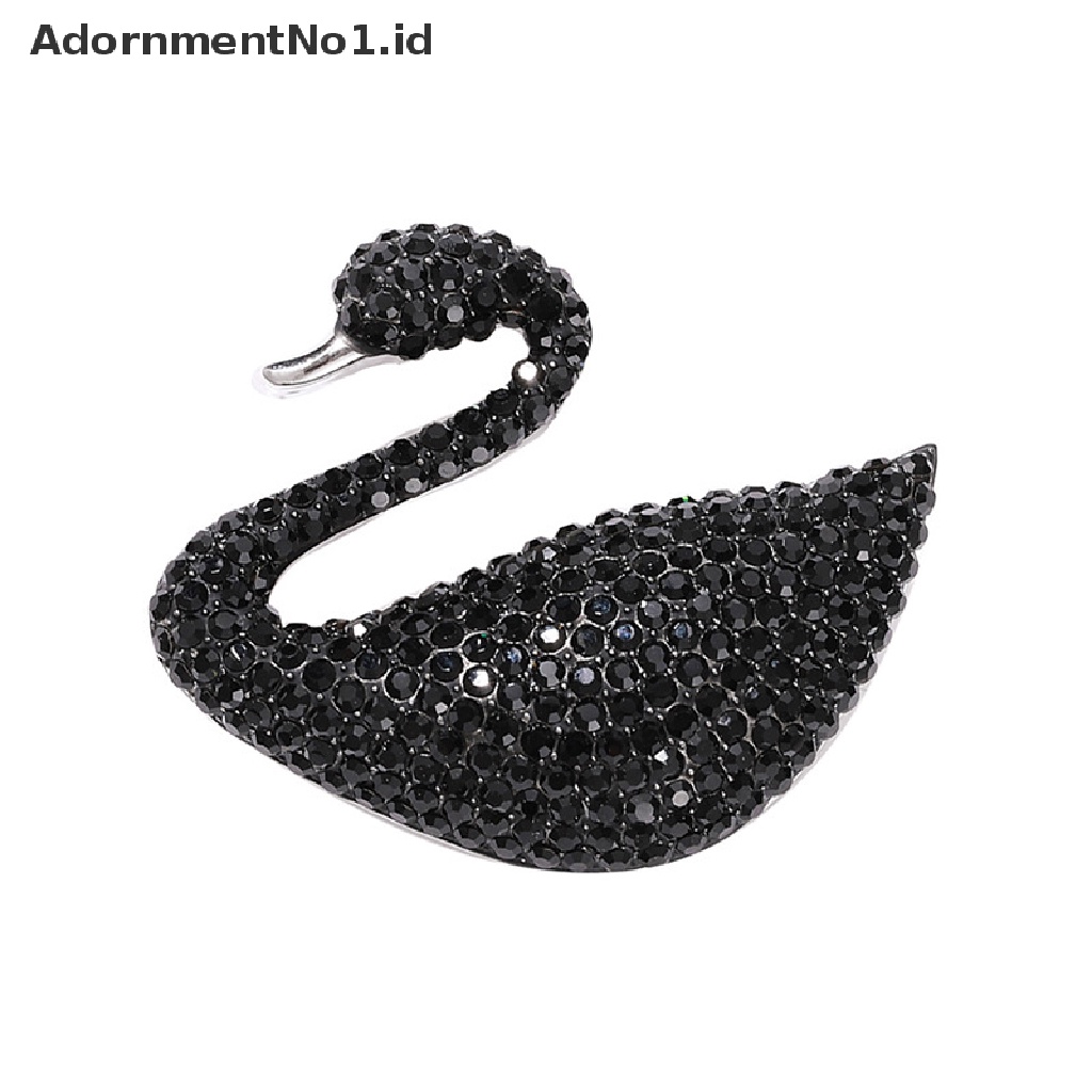 [AdornmentNo1] 1pc Fashion Berlian Imitasi Swan Bros Pin Wanita Kristal Syal Pin [ID]