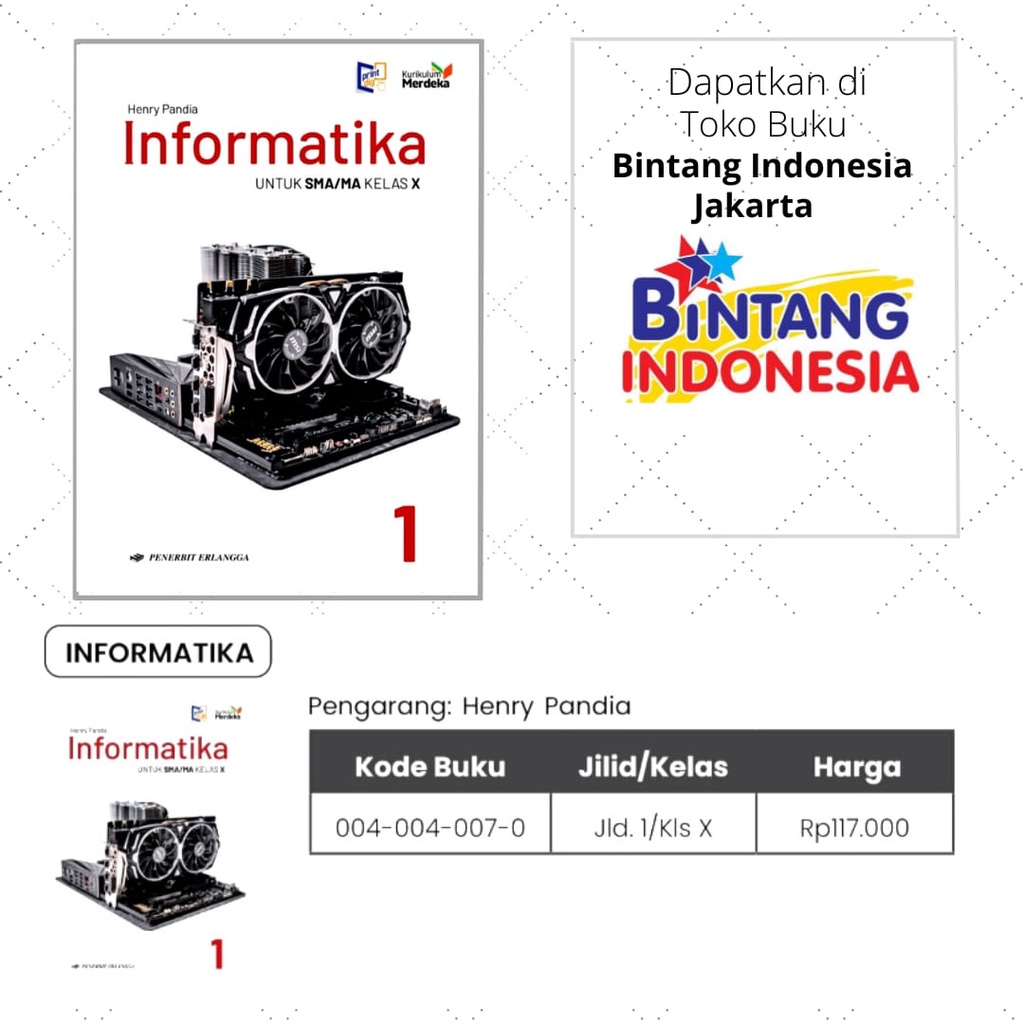 Erlangga - Buku Pelajaran INFORMATIKA kelas 1/X SMA/MA Kurikulum Merdeka