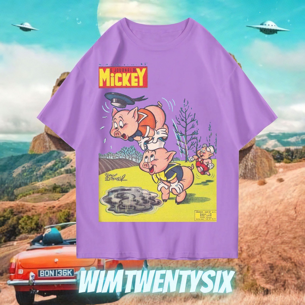 KAOS OVERSIZE CARTOON PIG PORKY DISNEYLAND VINTAGE TEE