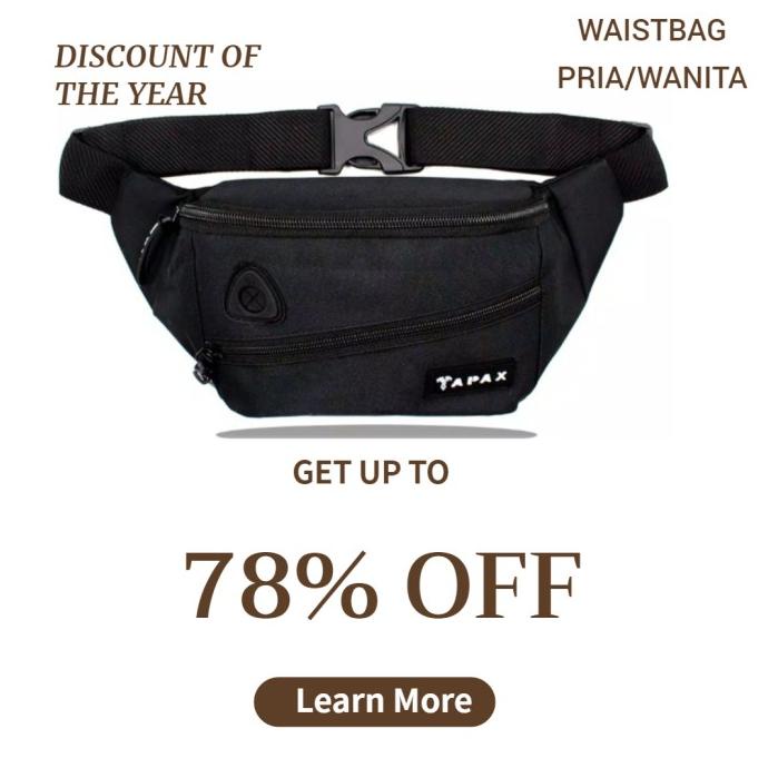 BEST SALES TAS WAISTBAG TAPAX / TAS PINGGANG / TAS WAISTBAG PRIA TAPAX ORIGINAL ORIGINAL