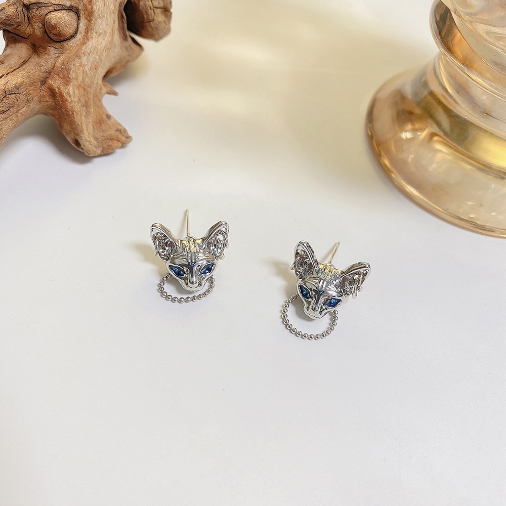 [COD Tangding] Y2K Anting Kucing Gadis Keren Kepribadian Studs Earring Perhiasan Aksesoris