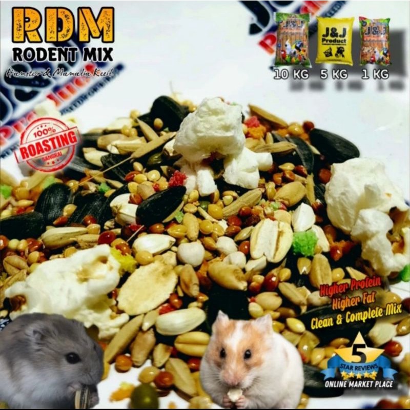 MAKANAN HAMSTER MARMUT J&amp;J RODENT MIX PAKAN JNJ DRM