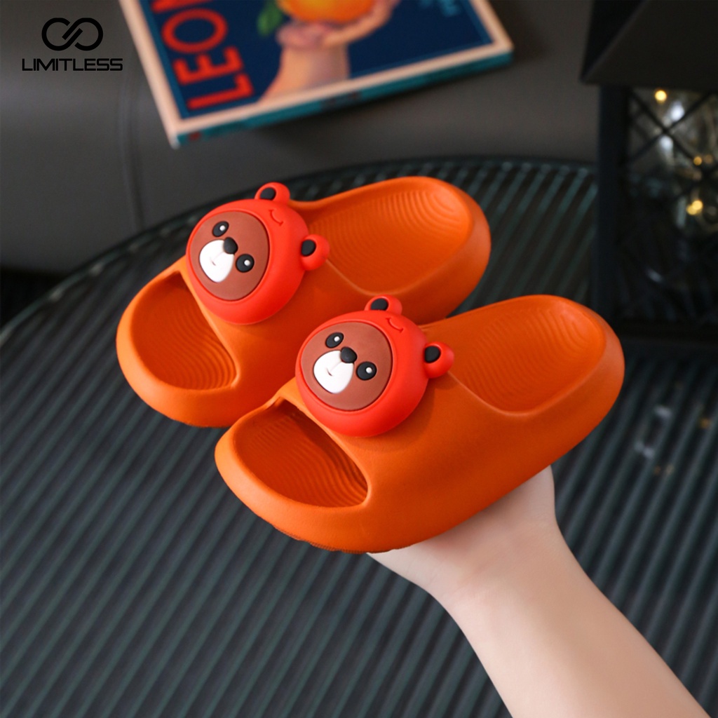 Sendal Slop Anak Laki Laki Perempuan GUMMY Sandal Anak Cewek Cowok Jibbitz Lucu  -  Size 24-35