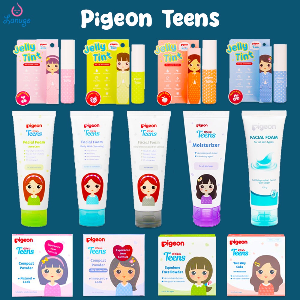 Pigeon Teens Compact Powder / Uv Protection / Face Powder / WTwo Way Cake Bedak Padat Remaja / Facia