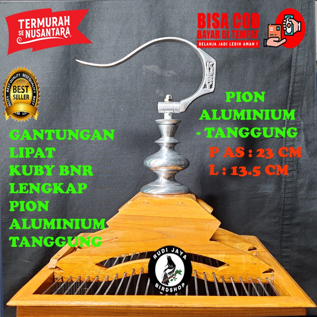 READY GANTUNGAN BNR KUBY LIPAT LENGKAP PION ALUMINIUM SANGKAR BURUNG KOTAK KACER PLECI