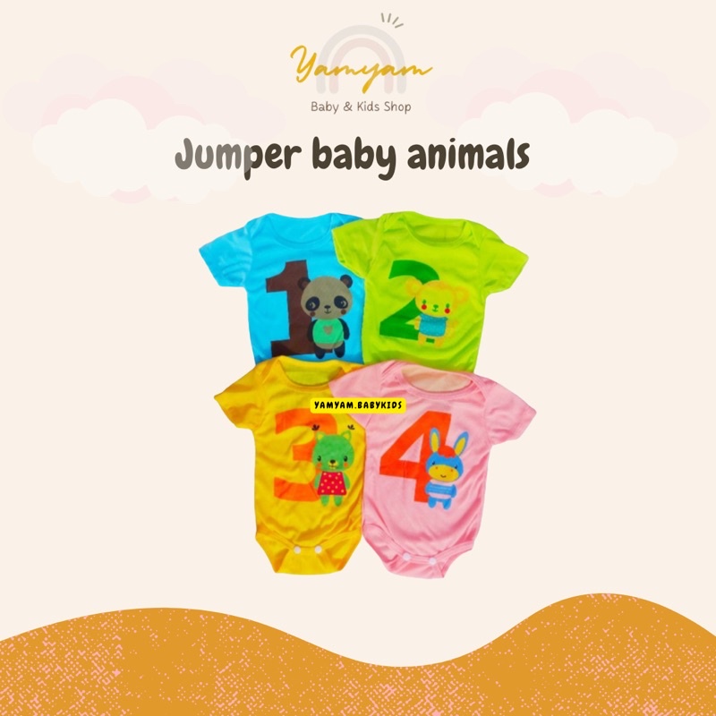 jumper baby motif animal jumper bayi bahan rib