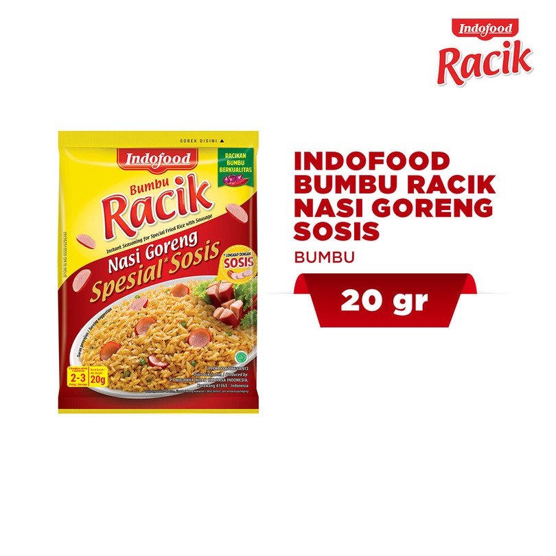 

Bumbu Racik Nasi Goreng Spesial Sosis 20g - 1 bag (3 pcs)