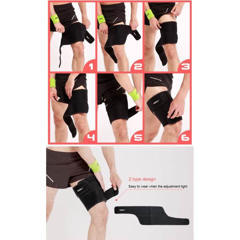 (COD) AOLIKES 7956 Pelindung Paha Dekker Deker Thighs Support Brace Knee Support