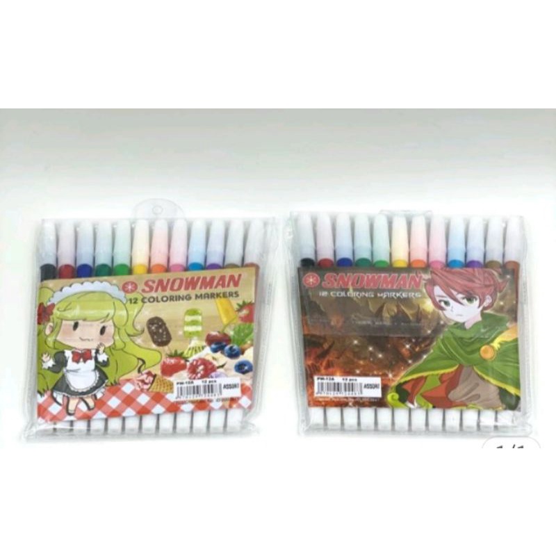 

spidol pw 12 warna snowman (300grm)