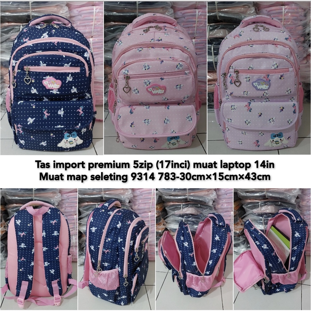 Tas import ransel sd anak perempuan anak laki