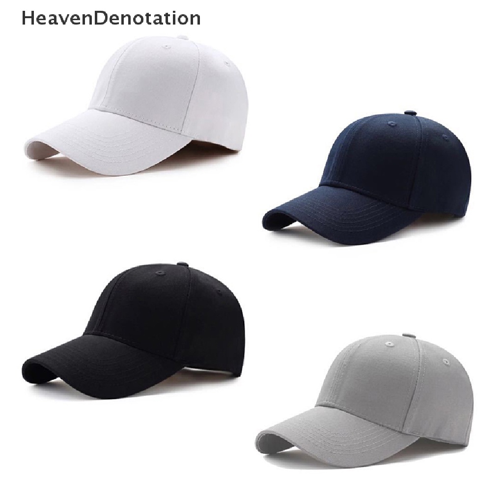 [HeavenDenotation] Unisex Topi Polos Melengkung Pelindung Matahari Topi Outdoor Tahan Debu Topi Baseball Warna Solid Fashion Adjustable Leisure Caps Pria Wanita HDV