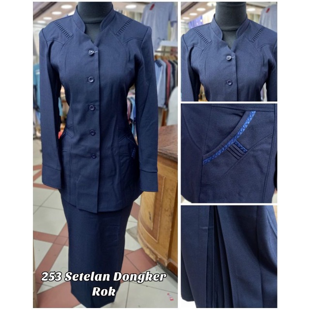blazer wanita Dongker seragam guru baju kantor blazer kode 253