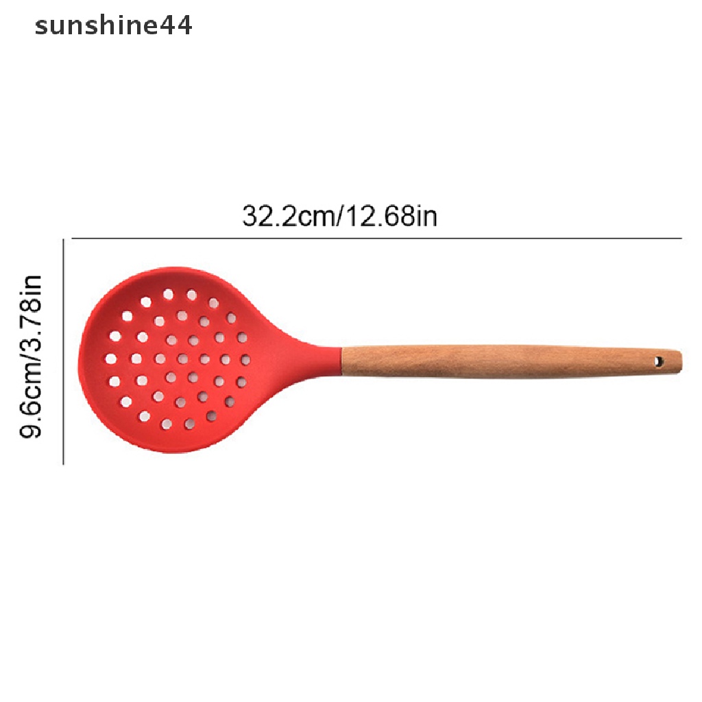 Sunshine 1Pc One-Piece Handle Silicone Colander Saringan Masak Alat Dapur ID