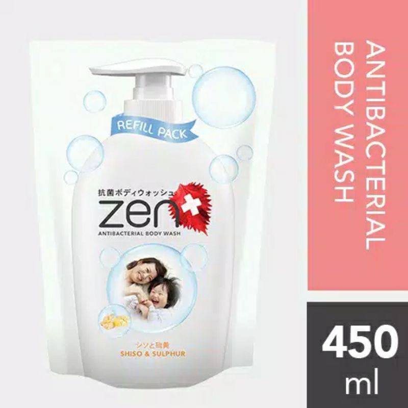 ZEN BODY WASH SHISO &amp; SULPHUR 450 REFILL
