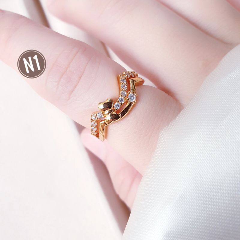 Cincin Variasi Xuping Peramata Fashion Cantil Dan Simple N09022302