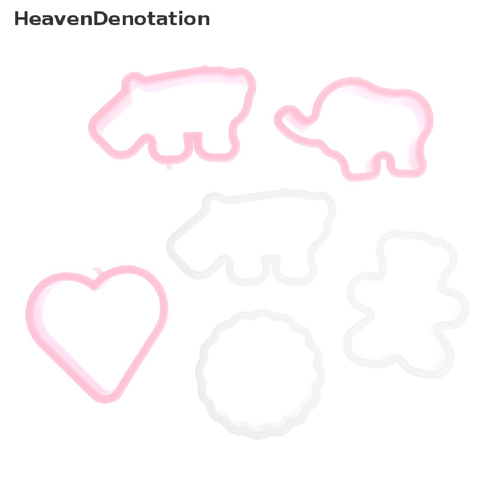 [HeavenDenotation] 6pcs Pemotong Kue Kering Bentuk Kartun Hewan DIY Biskuit Biscuit Handmade Cetakan HDV